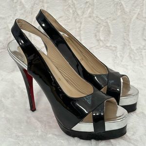 Christian Louboutin Red bottom sling back heels